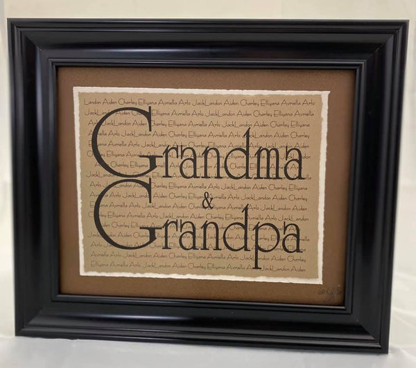 Grandma & Grandpa - Name Picture